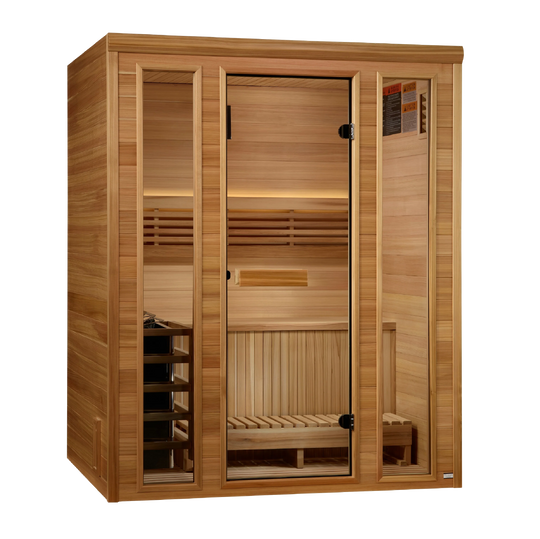 Andermatt 3 Person Traditional Steam Sauna – Pacific Premium Clear Cedar (GDI-7030-01)