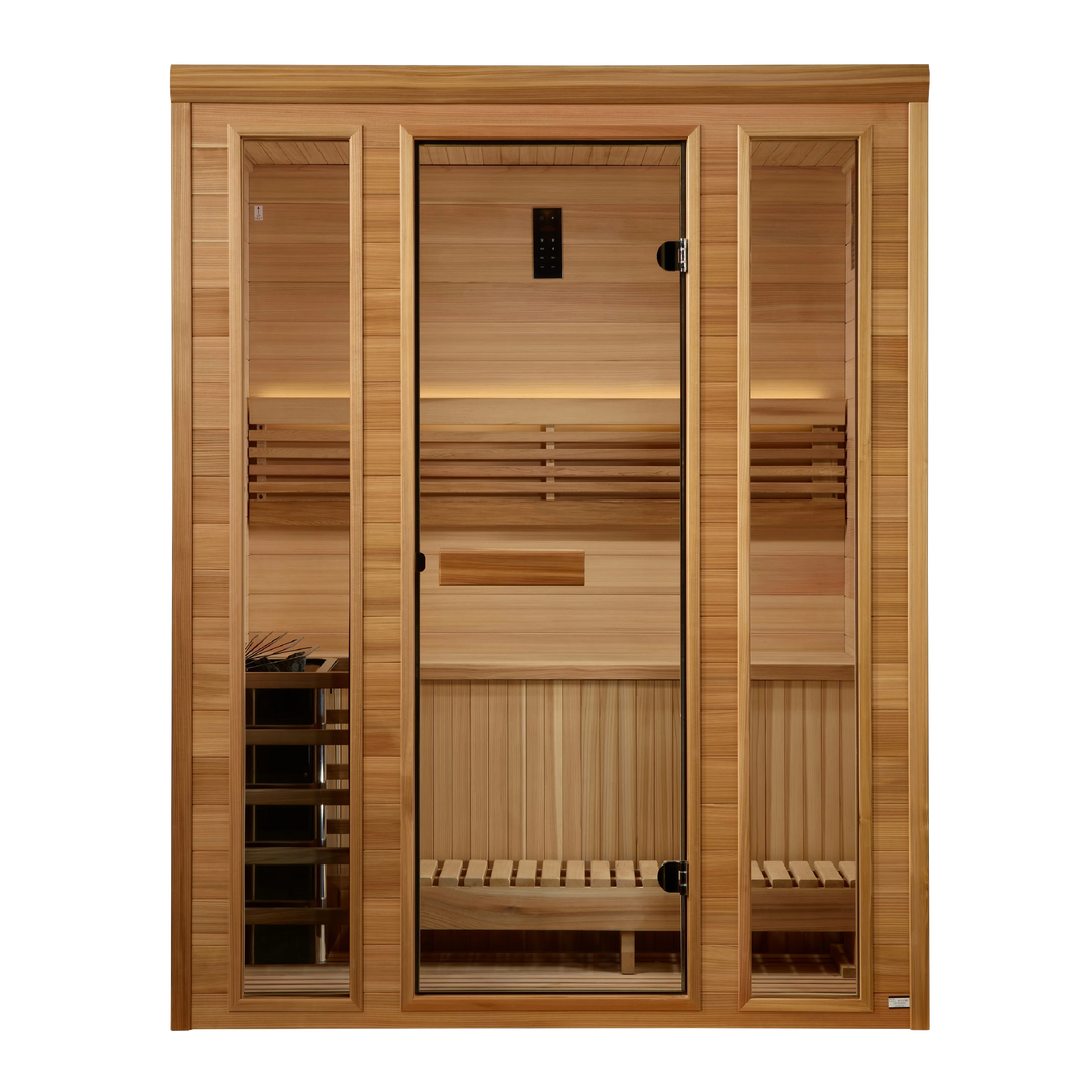 Andermatt 3 Person Traditional Steam Sauna – Pacific Premium Clear Cedar (GDI-7030-01)