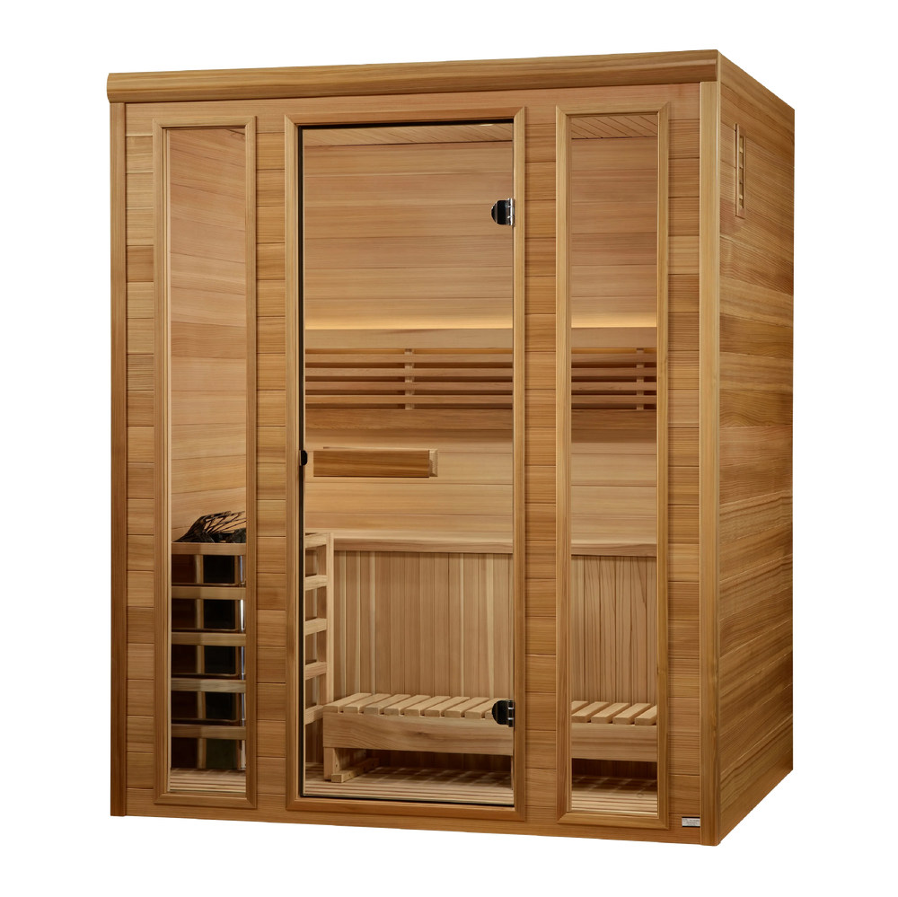 Andermatt 3 Person Traditional Steam Sauna – Pacific Premium Clear Cedar (GDI-7030-01)