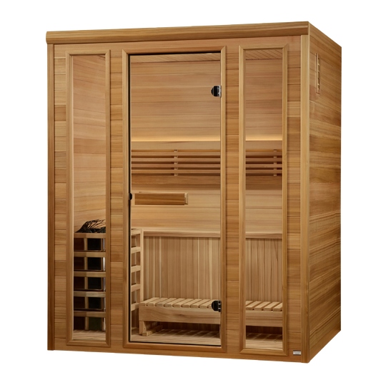 Andermatt 3 Person Traditional Steam Sauna – Pacific Premium Clear Cedar (GDI-7030-01)