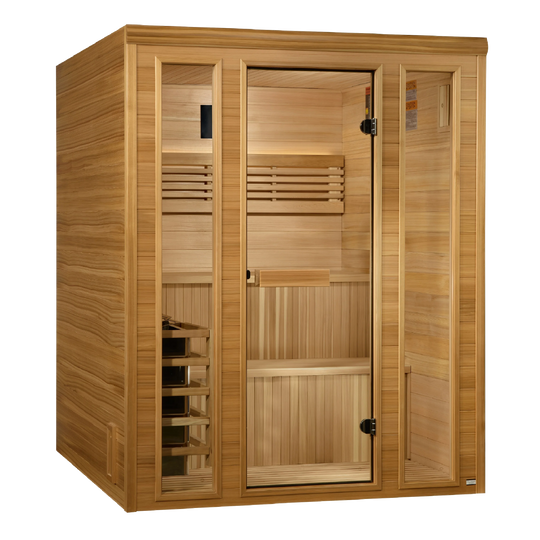 Engelberg 6 Person Traditional Steam Sauna – Pacific Premium Clear Cedar (GDI-7060-01)