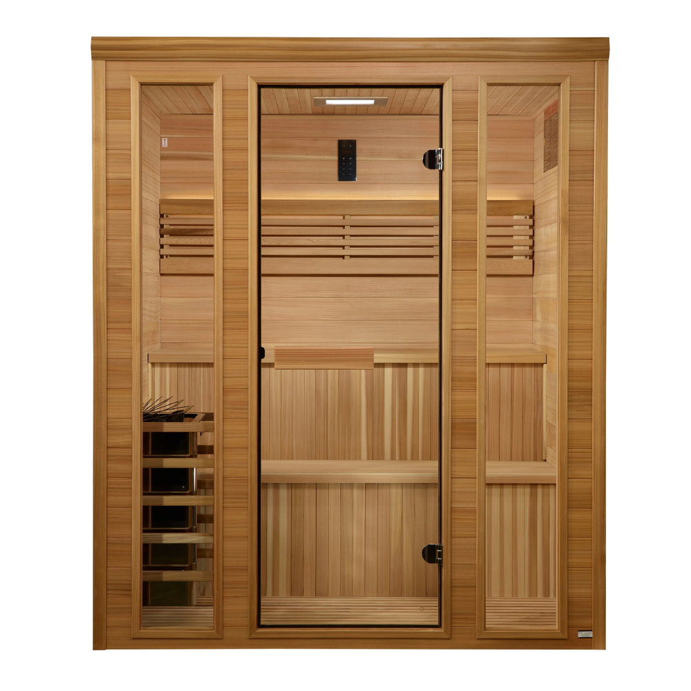 Engelberg 6 Person Traditional Steam Sauna – Pacific Premium Clear Cedar (GDI-7060-01)