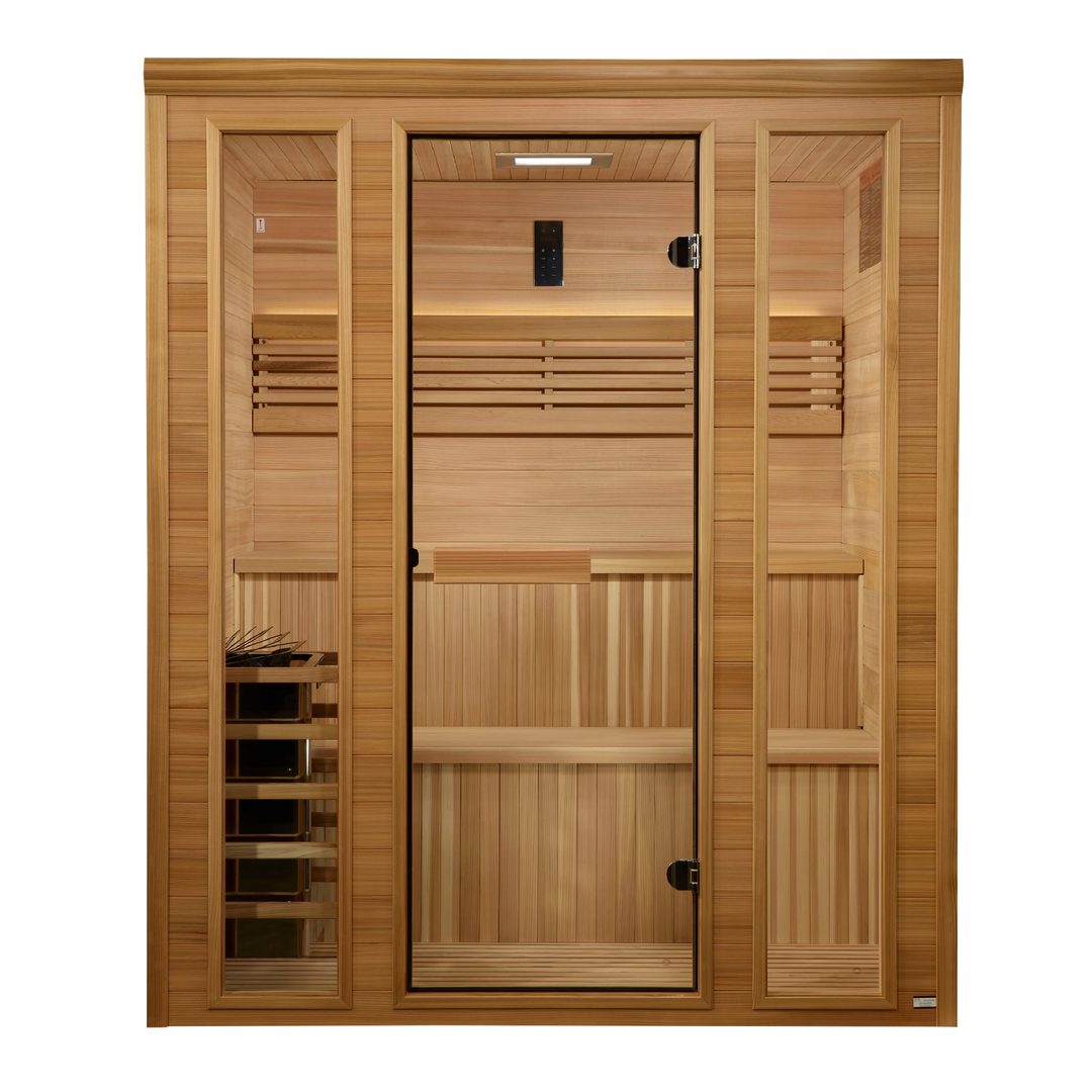 Engelberg 6 Person Traditional Steam Sauna – Pacific Premium Clear Cedar (GDI-7060-01)