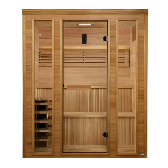 Engelberg 6 Person Traditional Steam Sauna – Pacific Premium Clear Cedar (GDI-7060-01)