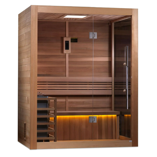 Hanko 2-3 Person Traditional Sauna – Canadian Red Cedar Interior (GDI-7202-01)