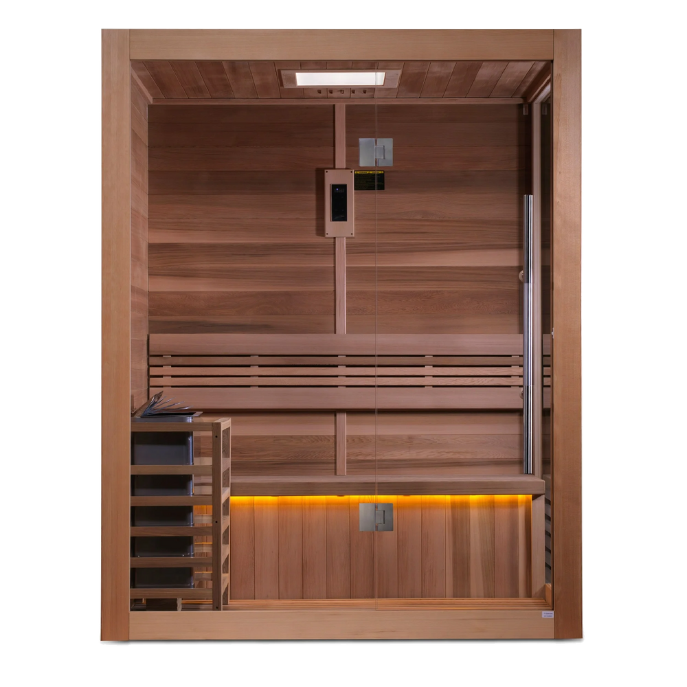 Hanko 2-3 Person Traditional Sauna – Canadian Red Cedar Interior (GDI-7202-01)