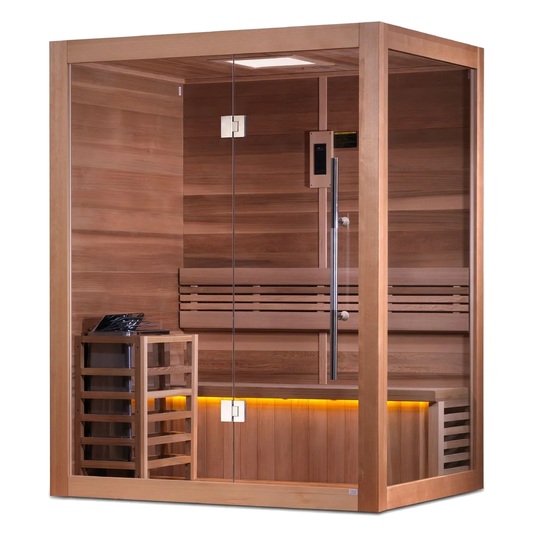 Hanko 2-3 Person Traditional Sauna – Canadian Red Cedar Interior (GDI-7202-01)