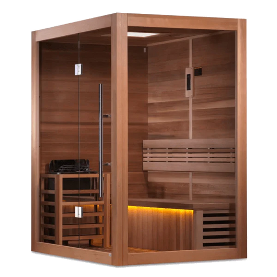 Hanko 2-3 Person Traditional Sauna – Canadian Red Cedar Interior (GDI-7202-01)
