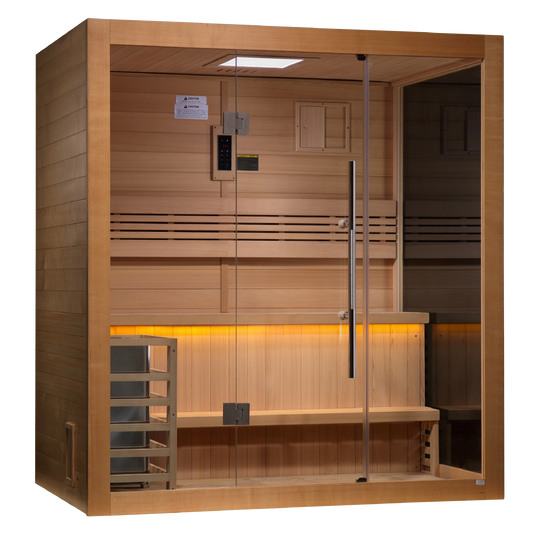 Forssa 3-4 Person Traditional Sauna – Canadian Red Cedar Interior (GDI-7203-01)
