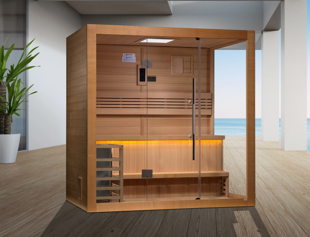 Forssa 3-4 Person Traditional Sauna – Canadian Red Cedar Interior (GDI-7203-01)