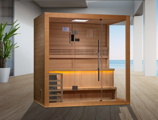 Forssa 3-4 Person Traditional Sauna – Canadian Red Cedar Interior (GDI-7203-01)
