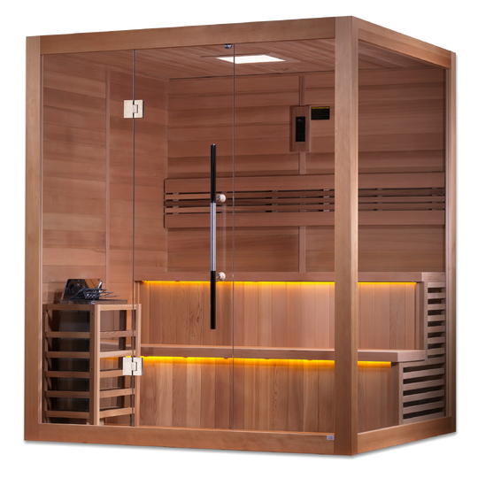 Kuusamo 6 Person Traditional Sauna – Canadian Red Cedar Interior (GDI-7206-01)