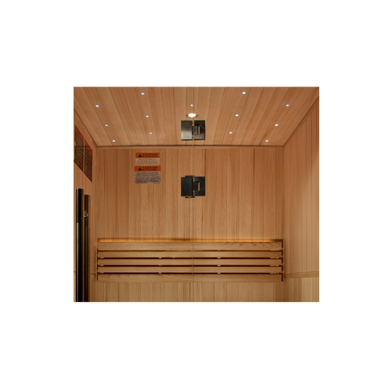 Sundsvall 2 Person Traditional Sauna – Canadian Red Cedar Interior and Pacific Premium Clear Cedar Exterior (GDI-7289-02)