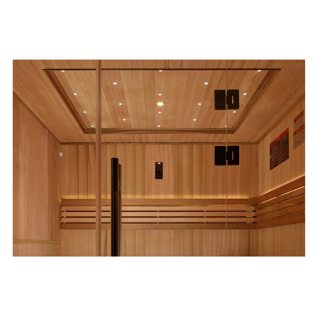 Osla 2025 6 Person Traditional Sauna – Canadian Red Cedar Interior and Pacific Premium Clear Cedar Exterior (GDI-7689-02)