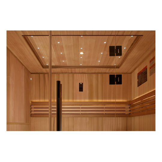 Osla 2025 6 Person Traditional Sauna – Canadian Red Cedar Interior and Pacific Premium Clear Cedar Exterior (GDI-7689-02)