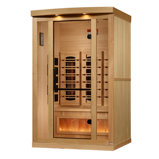 Golden Designs Reserve 2-Person Near Zero EMF Full Spectrum Infrared Sauna (GDI-8020-03)
