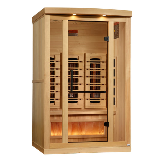 Golden Designs Reserve 2-Person Near Zero EMF Full Spectrum Infrared Sauna (GDI-8020-03)