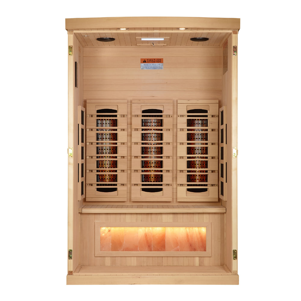 Golden Designs Reserve 2-Person Near Zero EMF Full Spectrum Infrared Sauna (GDI-8020-03)