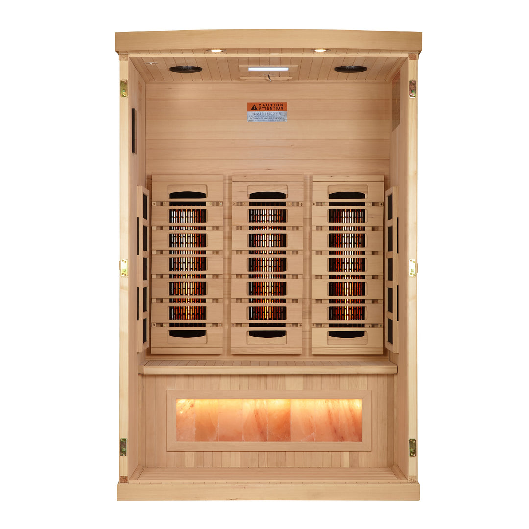 Golden Designs Reserve 2-Person Near Zero EMF Full Spectrum Infrared Sauna (GDI-8020-03)