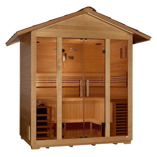 Vorarlberg 5 Person Traditional Outdoor Steam Sauna – Canadian Hemlock (GDI-8105-01)