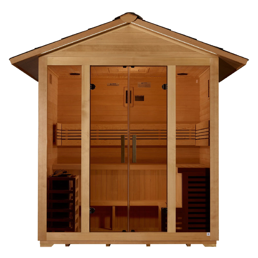Vorarlberg 5 Person Traditional Outdoor Steam Sauna – Canadian Hemlock (GDI-8105-01)