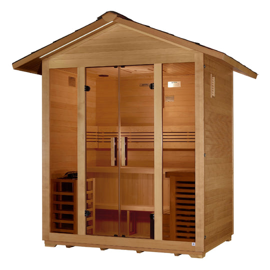 Vorarlberg 5 Person Traditional Outdoor Steam Sauna – Canadian Hemlock (GDI-8105-01)