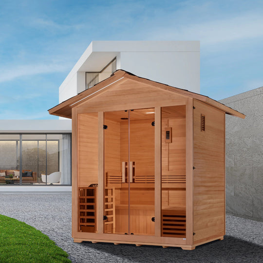 Vorarlberg 5 Person Traditional Outdoor Steam Sauna – Canadian Hemlock (GDI-8105-01)