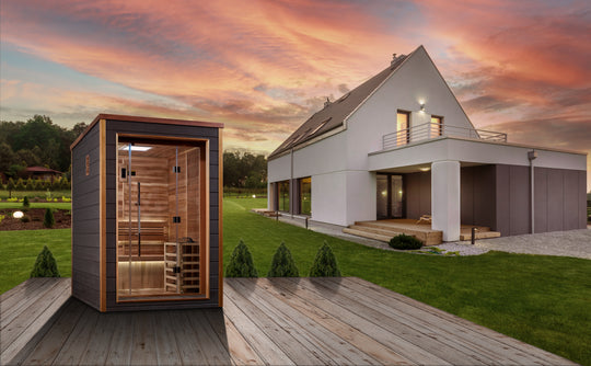 Narvik 2 Person Outdoor-Indoor Traditional Sauna – Canadian Red Cedar Interior (GDI-8202-01)