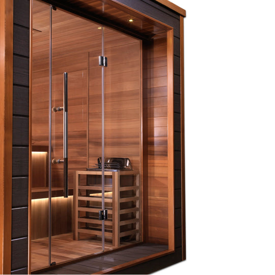 Bergen 6 Person Outdoor-Indoor Traditional Sauna – Canadian Red Cedar Interior (GDI-8206-01)