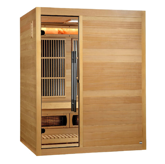 Soria 3 Person Hybrid Sauna (Indoor). Full Spectrum and Harvia Traditional Stove (GDI-8330-01)