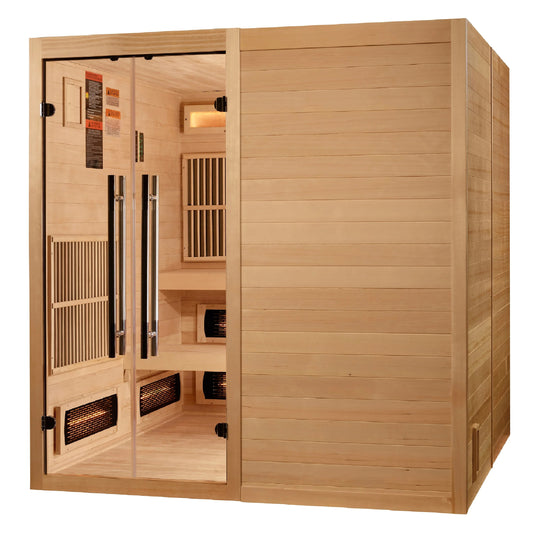Toledo 6 Person Hybrid Sauna (Indoor). Full Spectrum and Harvia Traditional Stove (GDI-8360-01)