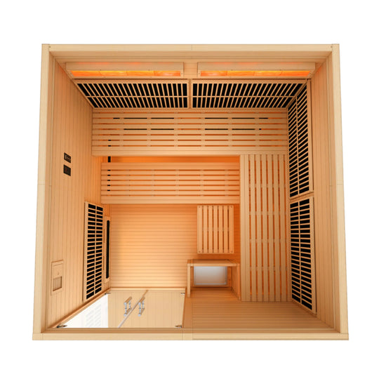 Toledo 6 Person Hybrid Sauna (Indoor). Full Spectrum and Harvia Traditional Stove (GDI-8360-01)