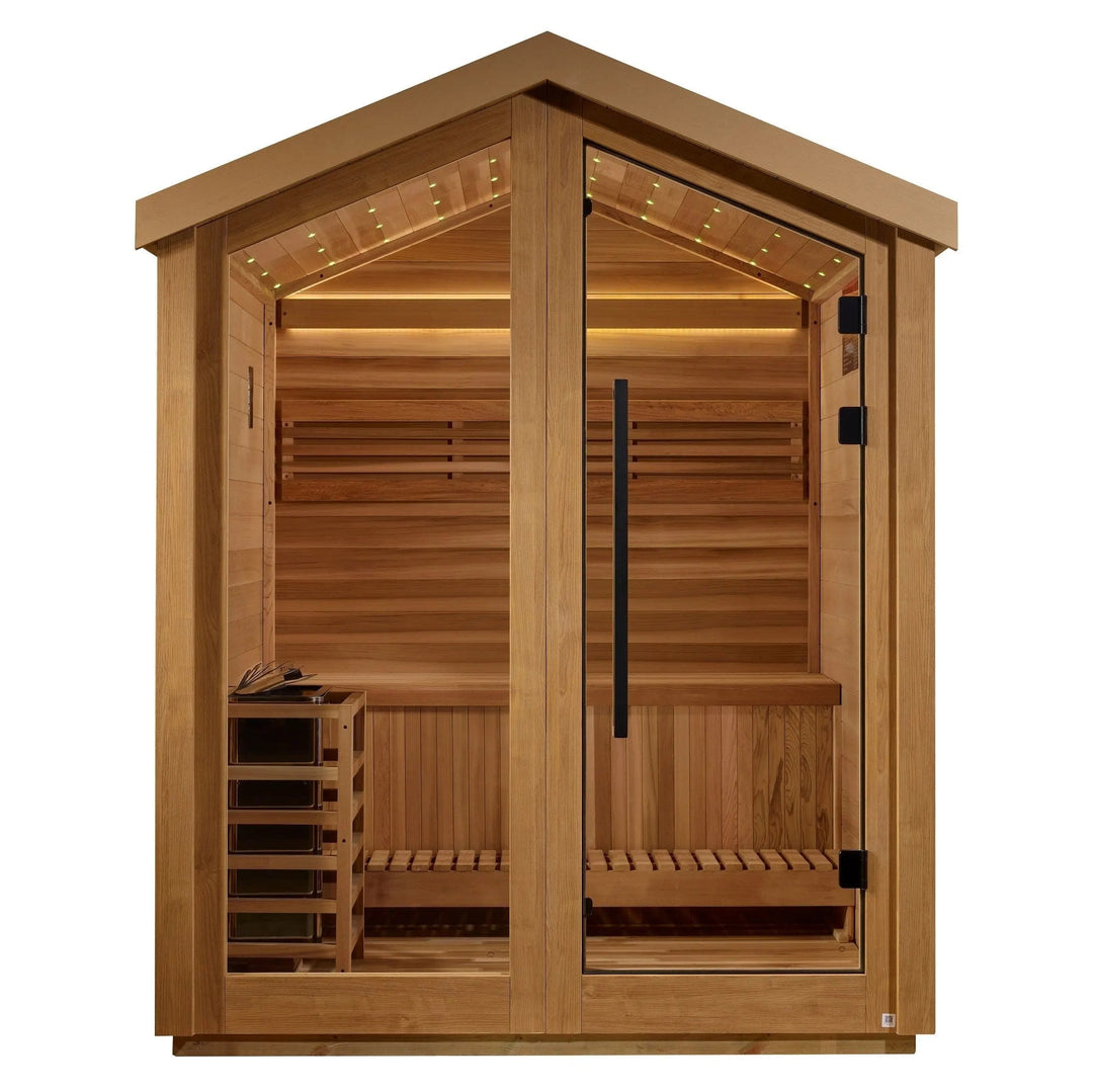 Savonlinna 3 Person Outdoor Traditional Sauna – Canadian Red Cedar Interior (GDI-8503-01)