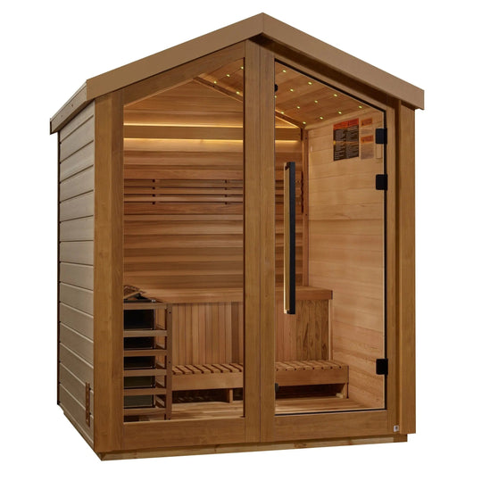 Savonlinna 3 Person Outdoor Traditional Sauna – Canadian Red Cedar Interior (GDI-8503-01)