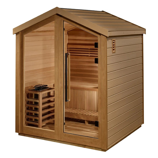 Savonlinna 3 Person Outdoor Traditional Sauna – Canadian Red Cedar Interior (GDI-8503-01)