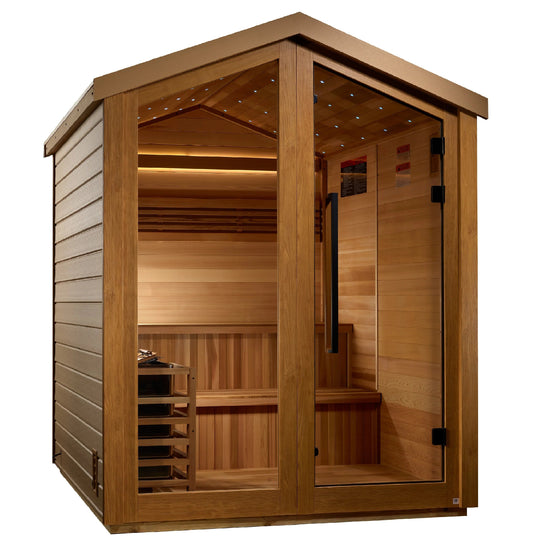 Kaarina 6 Person Outdoor Traditional Sauna – Canadian Red Cedar Interior (GDI-8506-01)