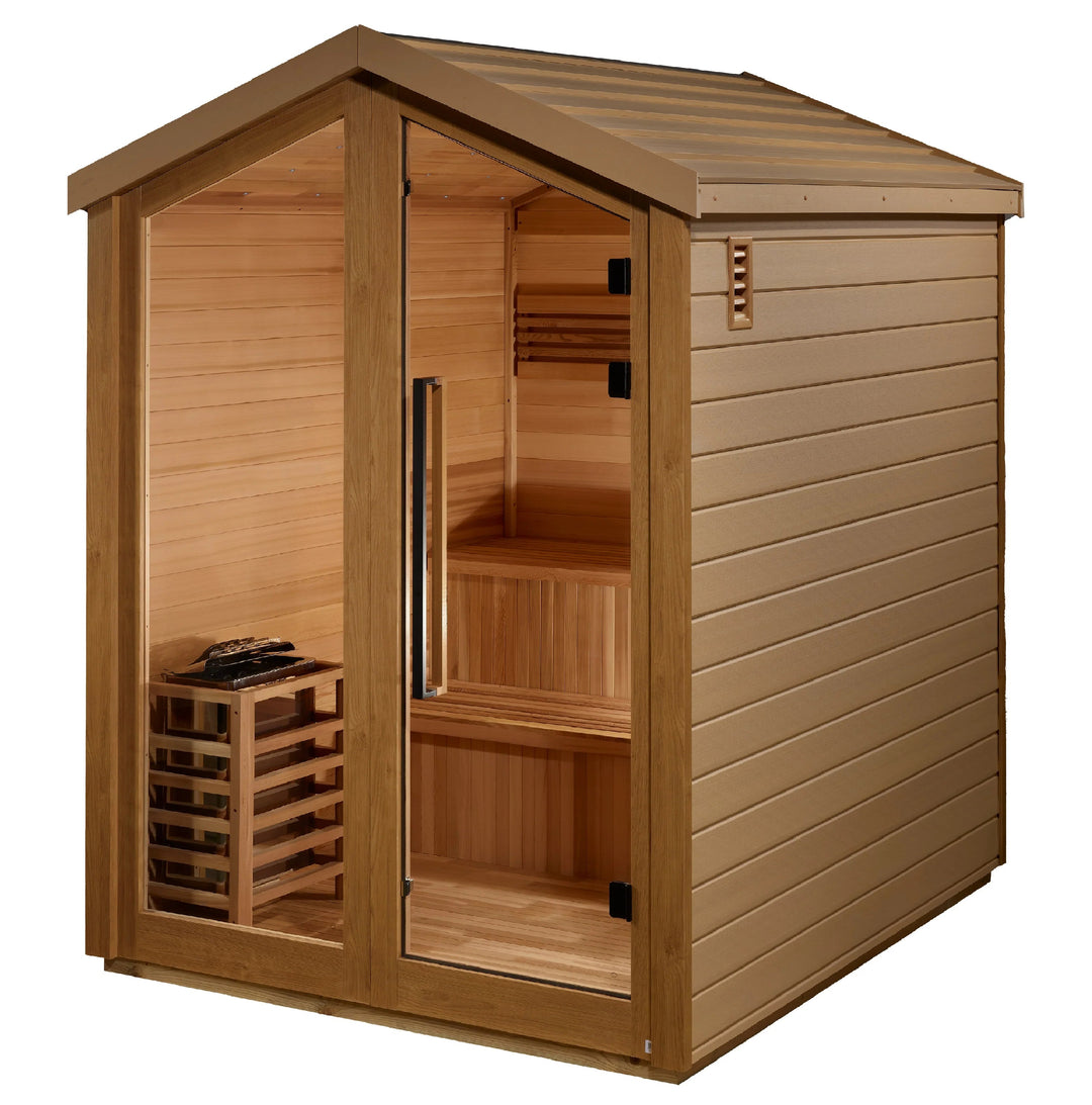 Kaarina 6 Person Outdoor Traditional Sauna – Canadian Red Cedar Interior (GDI-8506-01)