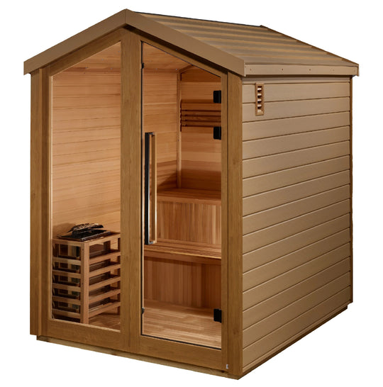 Kaarina 6 Person Outdoor Traditional Sauna – Canadian Red Cedar Interior (GDI-8506-01)