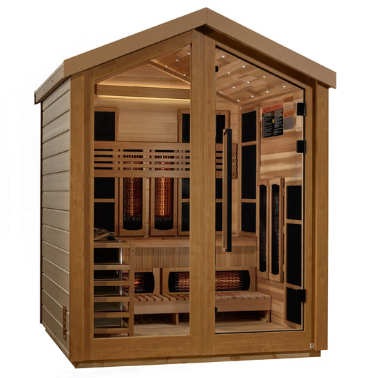 Loviisa 3 Person Outdoor Hybrid Sauna – Canadian Red Cedar Interior (GDI-8523-01)