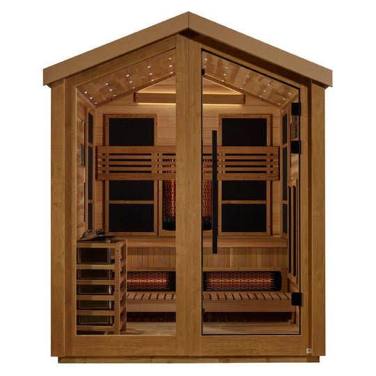 Loviisa 3 Person Outdoor Hybrid Sauna – Canadian Red Cedar Interior (GDI-8523-01)