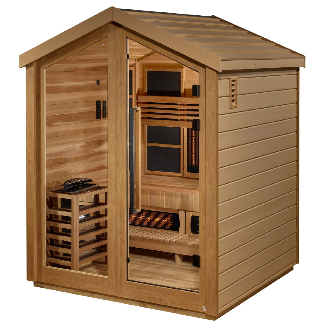 Loviisa 3 Person Outdoor Hybrid Sauna – Canadian Red Cedar Interior (GDI-8523-01)