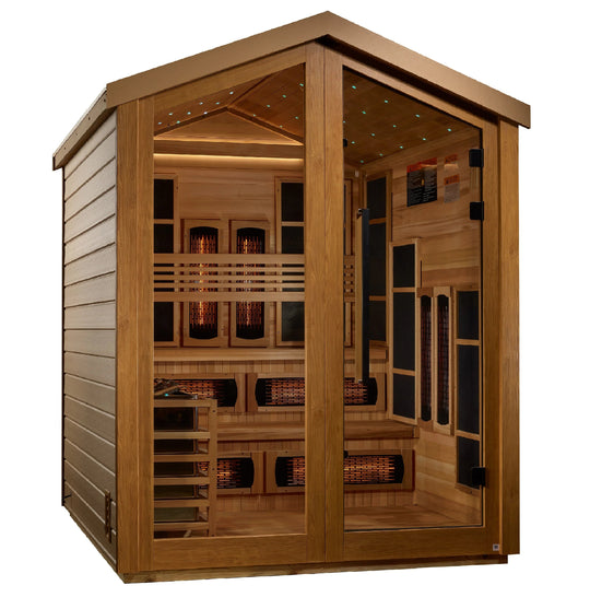 Kaskinen 6 Person Outdoor Hybrid Sauna – Canadian Red Cedar Interior (GDI-8526-01)
