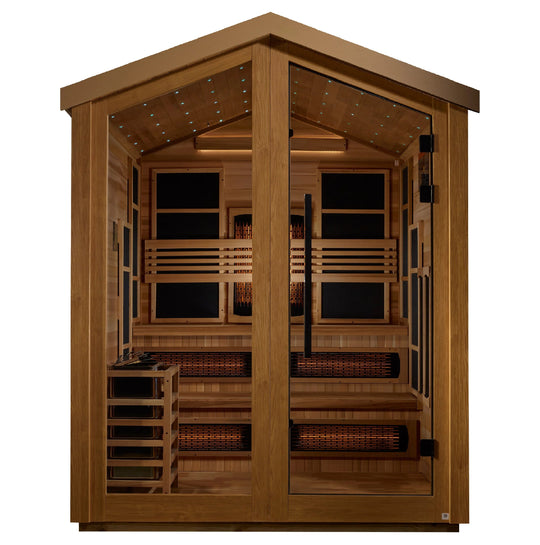 Kaskinen 6 Person Outdoor Hybrid Sauna – Canadian Red Cedar Interior (GDI-8526-01)