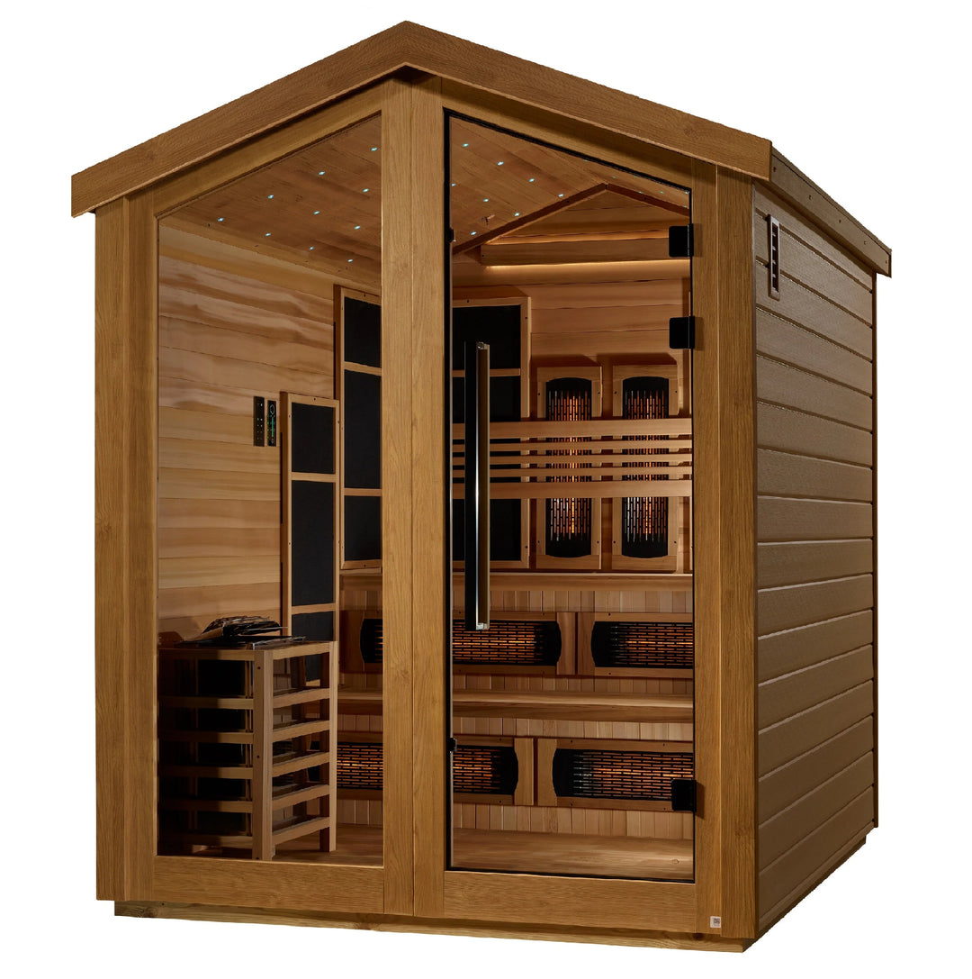 Kaskinen 6 Person Outdoor Hybrid Sauna – Canadian Red Cedar Interior (GDI-8526-01)