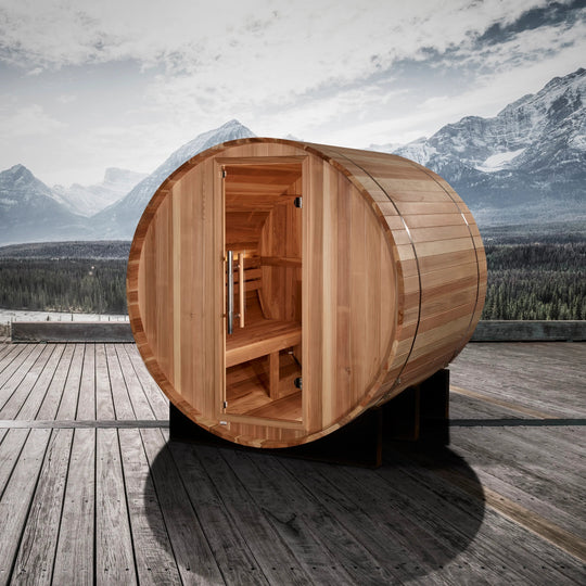 St. Moritz 2 Person Barrel Traditional Sauna – Pacific Cedar (GDI-B002-01)