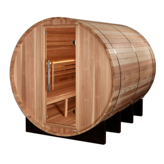Klosters 6 Person Barrel Traditional Sauna – Pacific Cedar (GDI-B006-01)