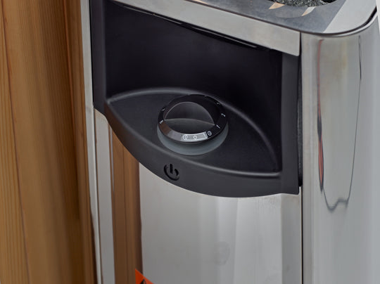 Karlstad 6 Person Outdoor-Indoor PureTech™ Hybrid Full Spectrum Sauna – Canadian Red Cedar Interior (GDI-8226-01)