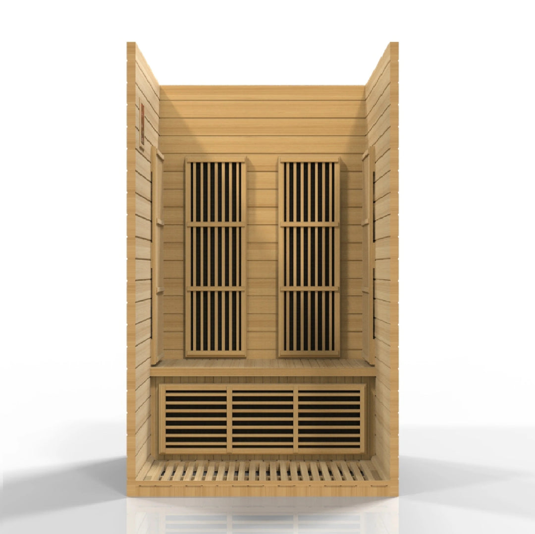 Maxxus Seattle 2 person Near Zero EMF FAR Infrared Sauna Canadian Hemlock (MX-J206-01 -ZF)