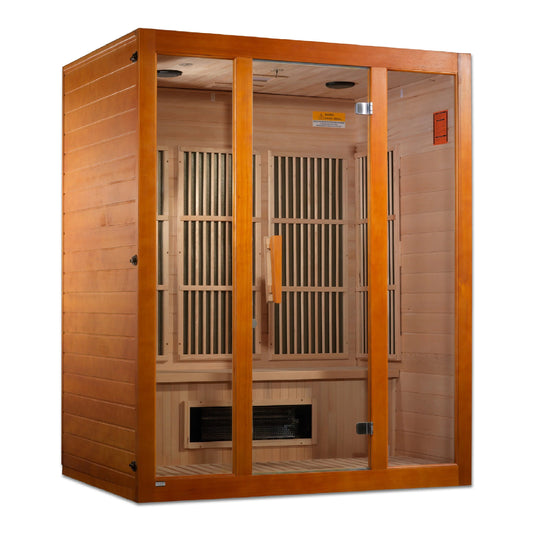 Maxxus Alpine 3 person Low EMF Far Infrared Sauna - Canadian Hemlock - Dual Tech (MX-J306-02S)