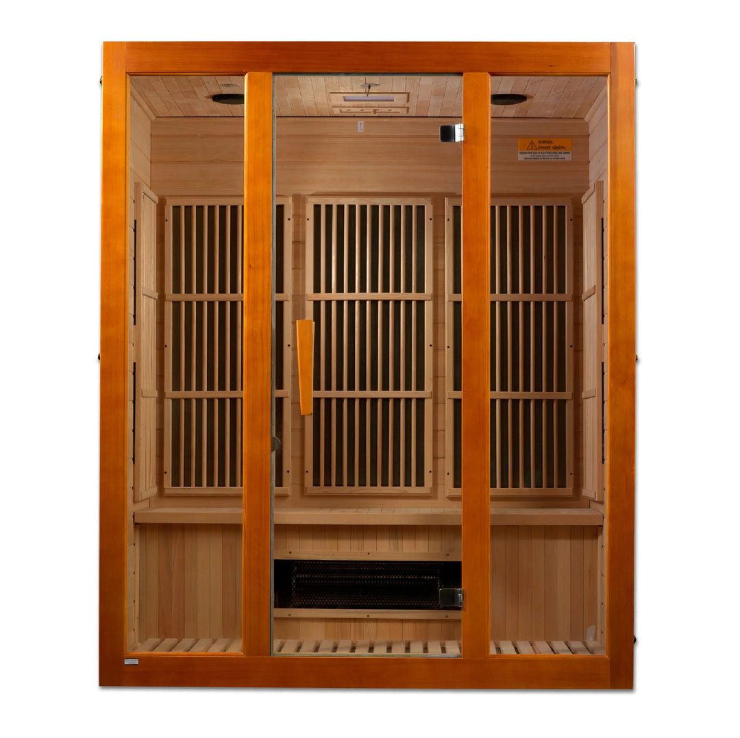 Maxxus Alpine 3 person Low EMF Far Infrared Sauna - Canadian Hemlock - Dual Tech (MX-J306-02S)